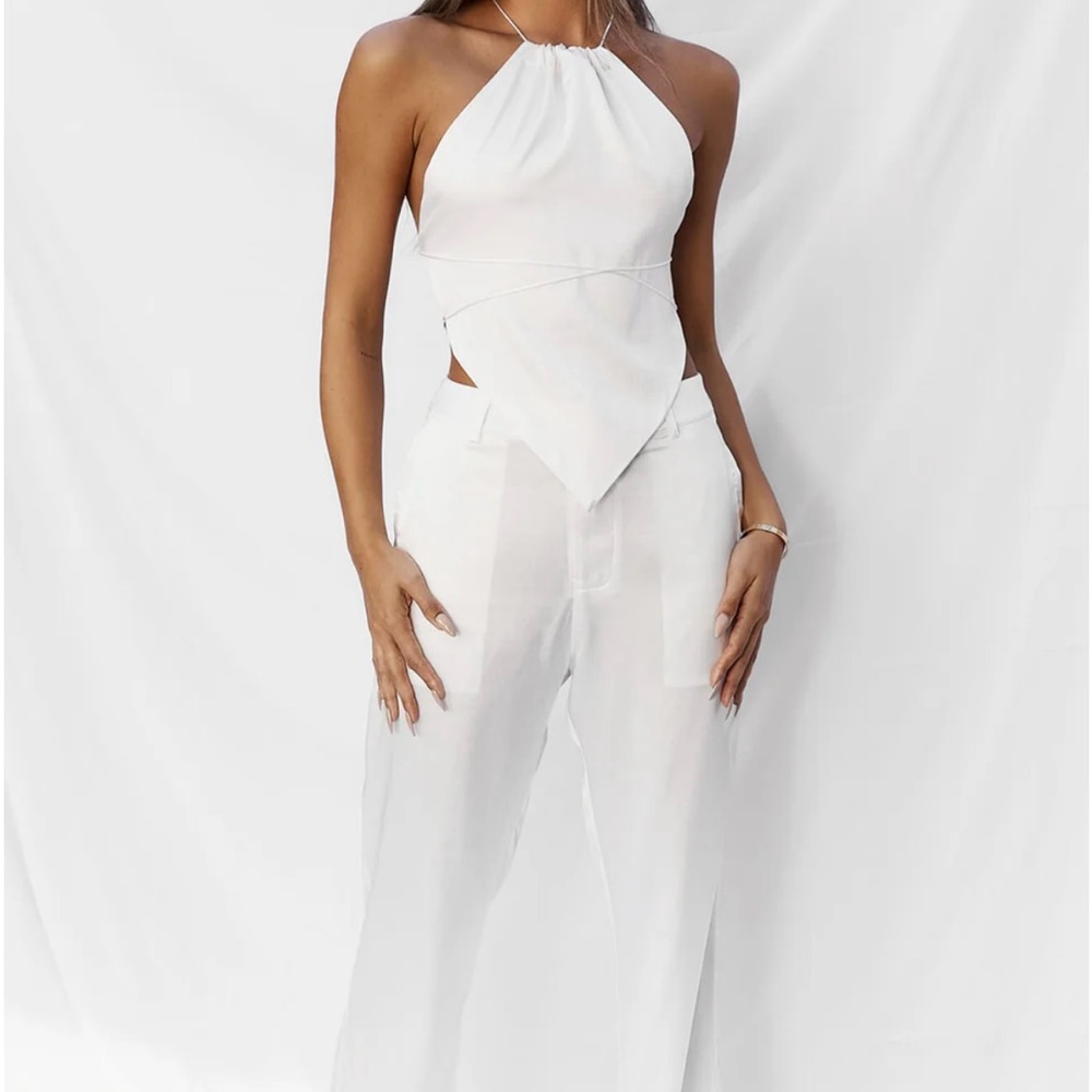 All Things Golden Women’s silk cream trouser’s - Picture 3 of 7